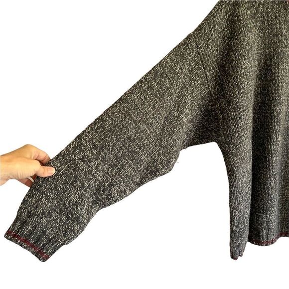 EDDIE BAUER Men’s Wool Crew Neck Long Sleeve Sweater Chunky Knit Grey XL - Picture 2 of 6